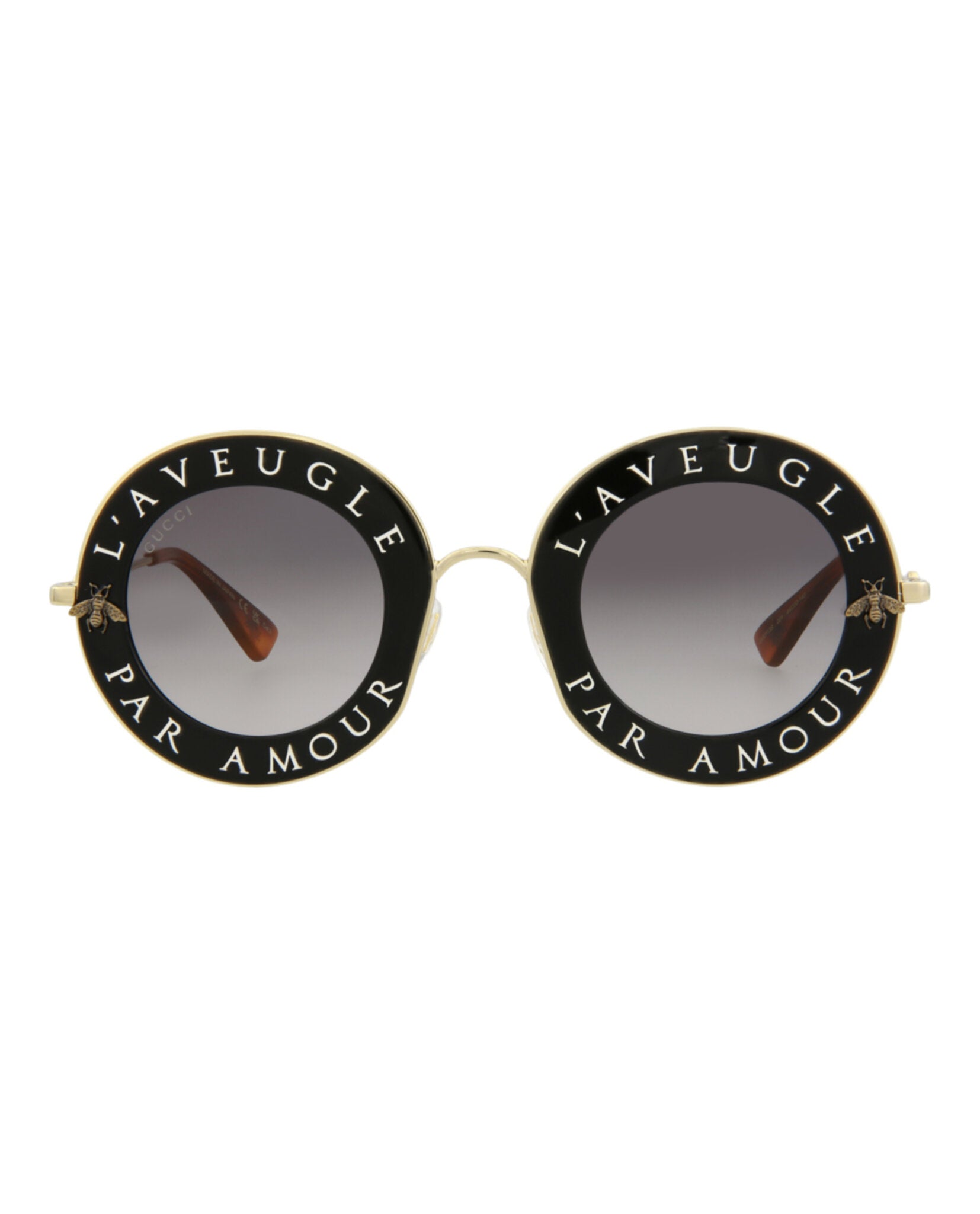 Gucci Womens Round/Oval Black Gold Grey Fashion Designer Eyewear