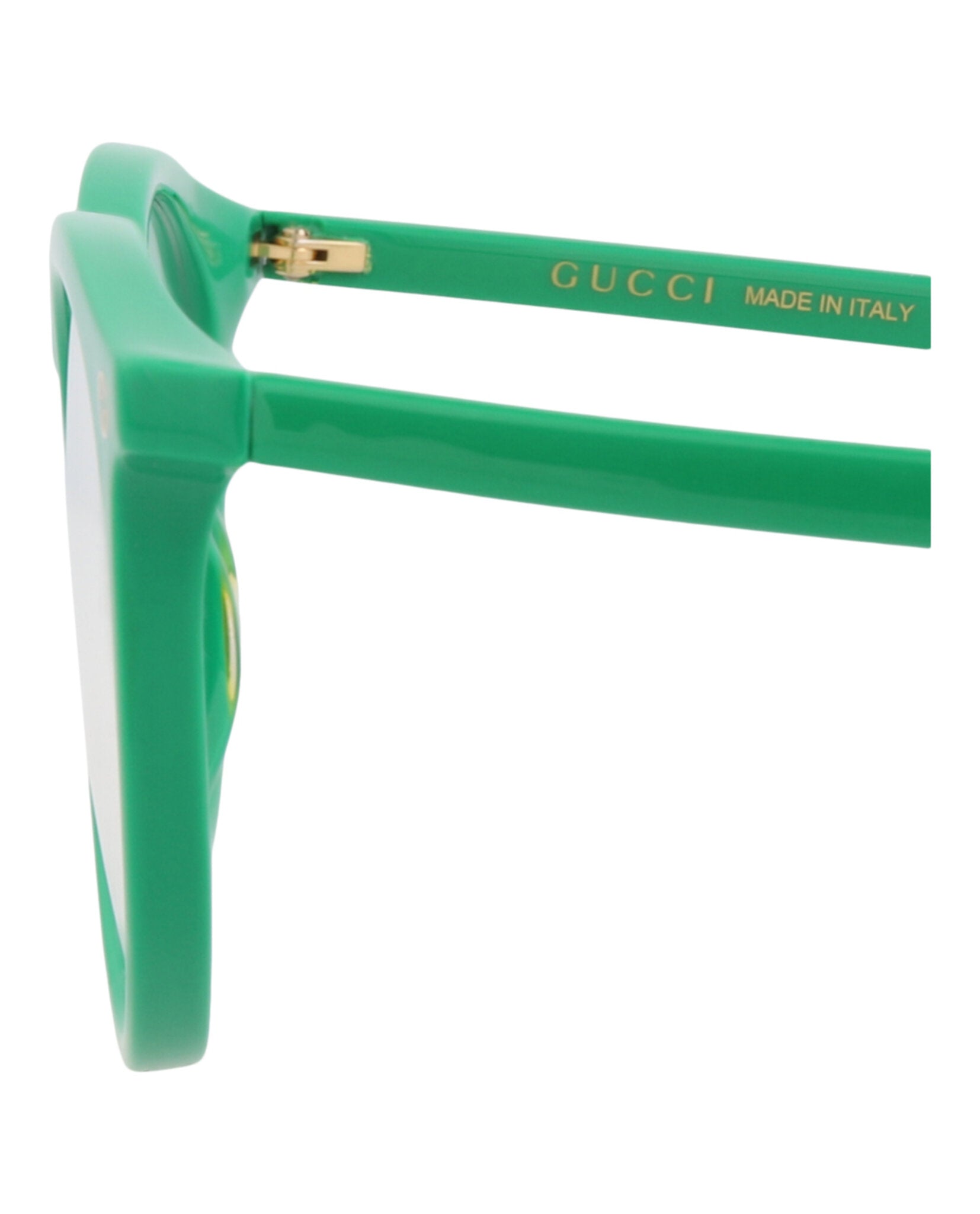Gucci Mens Round/Oval Green Green Transparent Fashion Designer Eyewear