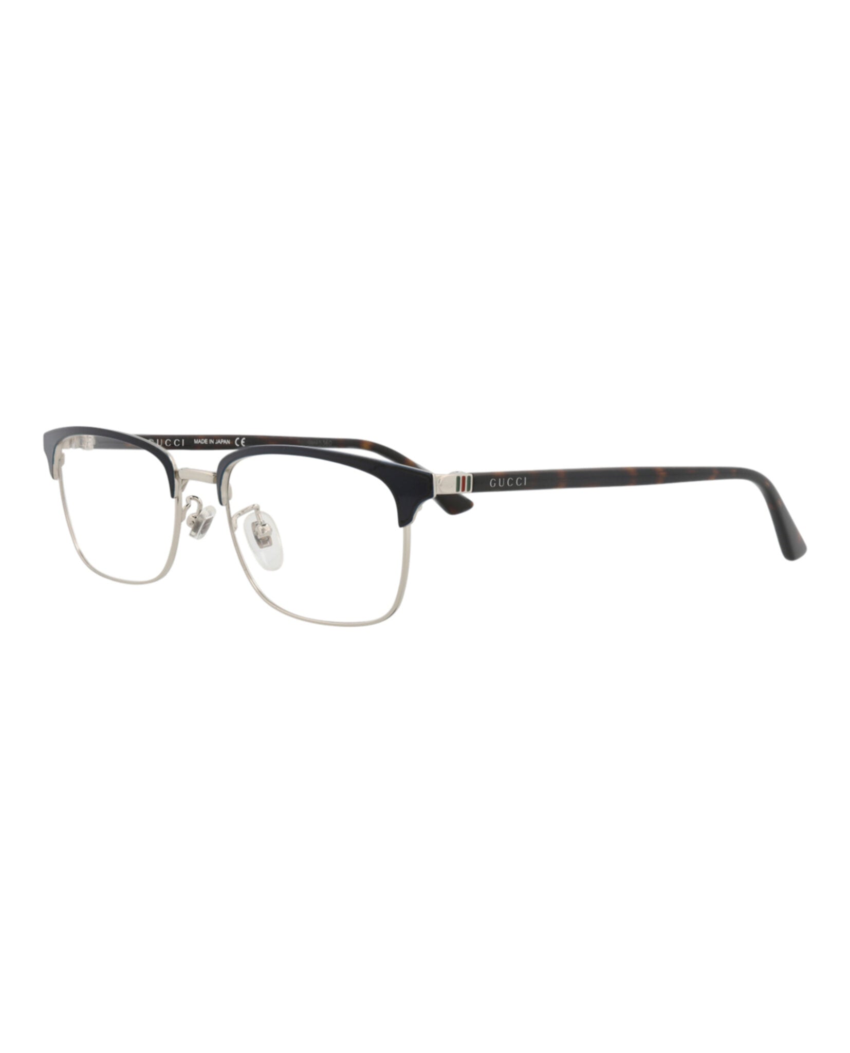 Gucci Mens Square/Rectangle Blue Havana Transparent Fashion Designer Eyewear