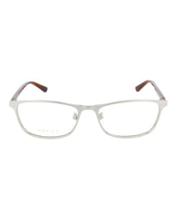 Gucci Unisex Square/Rectangle Gold Havana Transparent Fashion Designer Eyewear