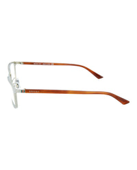Gucci Unisex Square/Rectangle Gold Havana Transparent Fashion Designer Eyewear