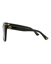 Gucci Womens Cat Eye Black Black Pink Fashion Designer Eyewear