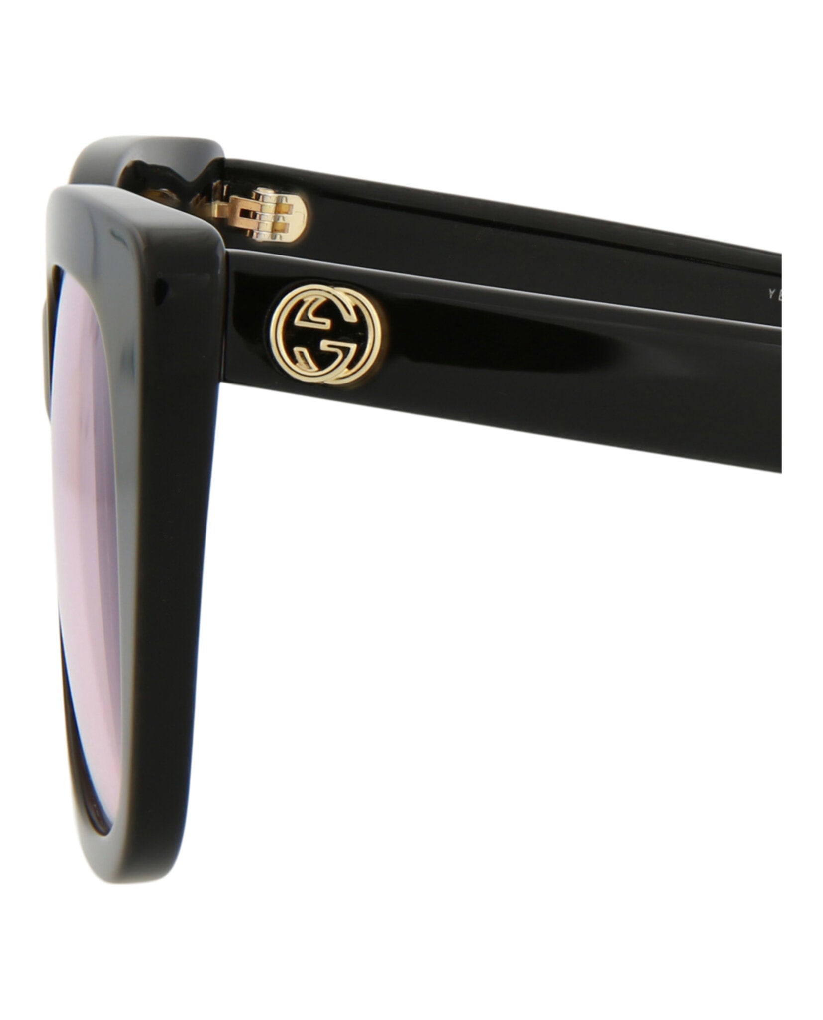 Gucci Womens Cat Eye Black Black Pink Fashion Designer Eyewear