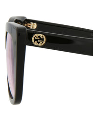 Gucci Womens Cat Eye Black Black Pink Fashion Designer Eyewear