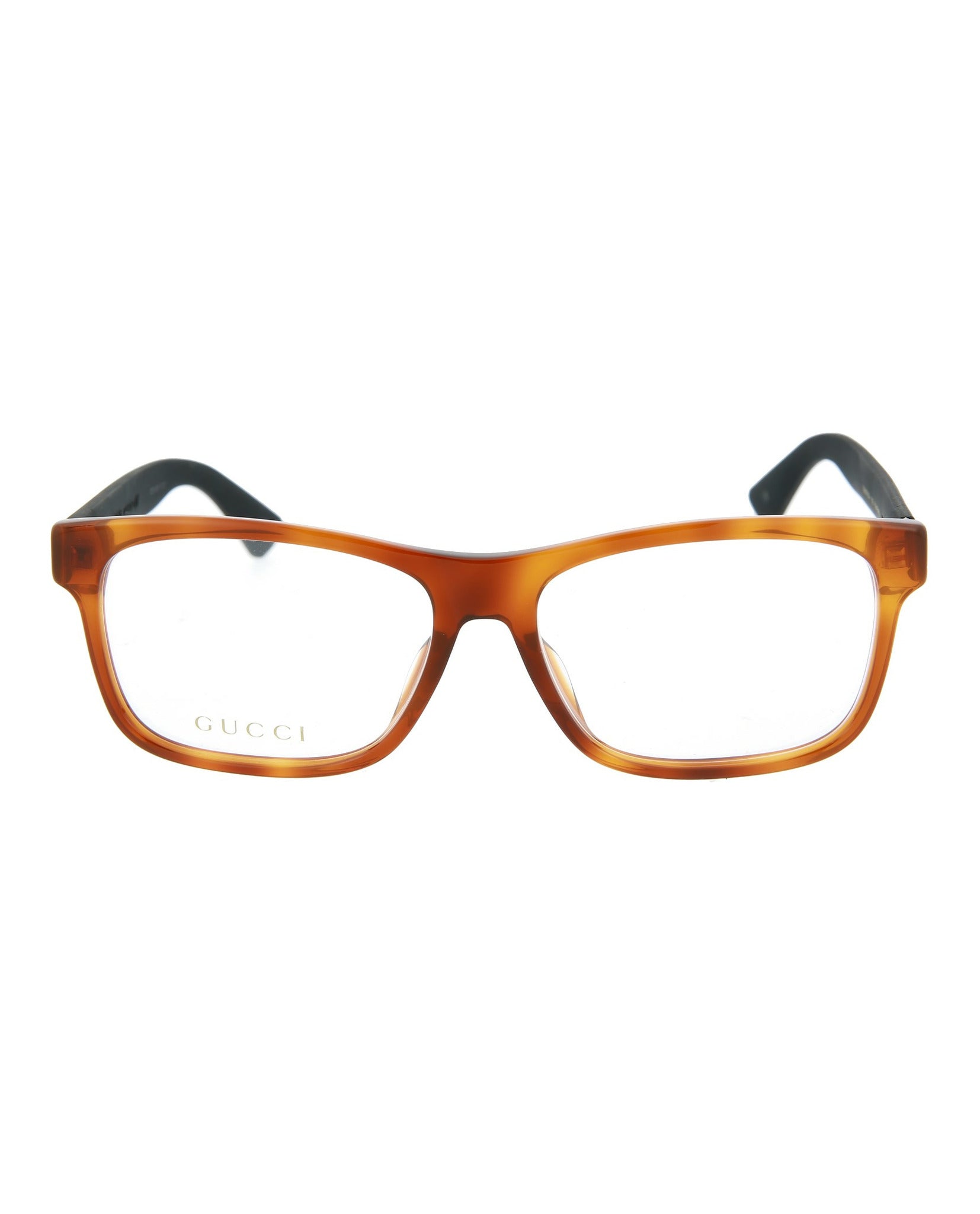 Gucci Gucci Mens Square/Rectangle Havana Black Transparent Fashion Designer Eyewear