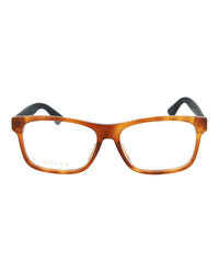 Gucci Gucci Mens Square/Rectangle Havana Black Transparent Fashion Designer Eyewear