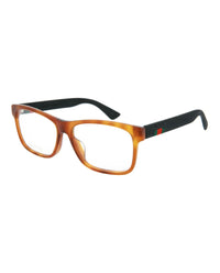Gucci Gucci Mens Square/Rectangle Havana Black Transparent Fashion Designer Eyewear
