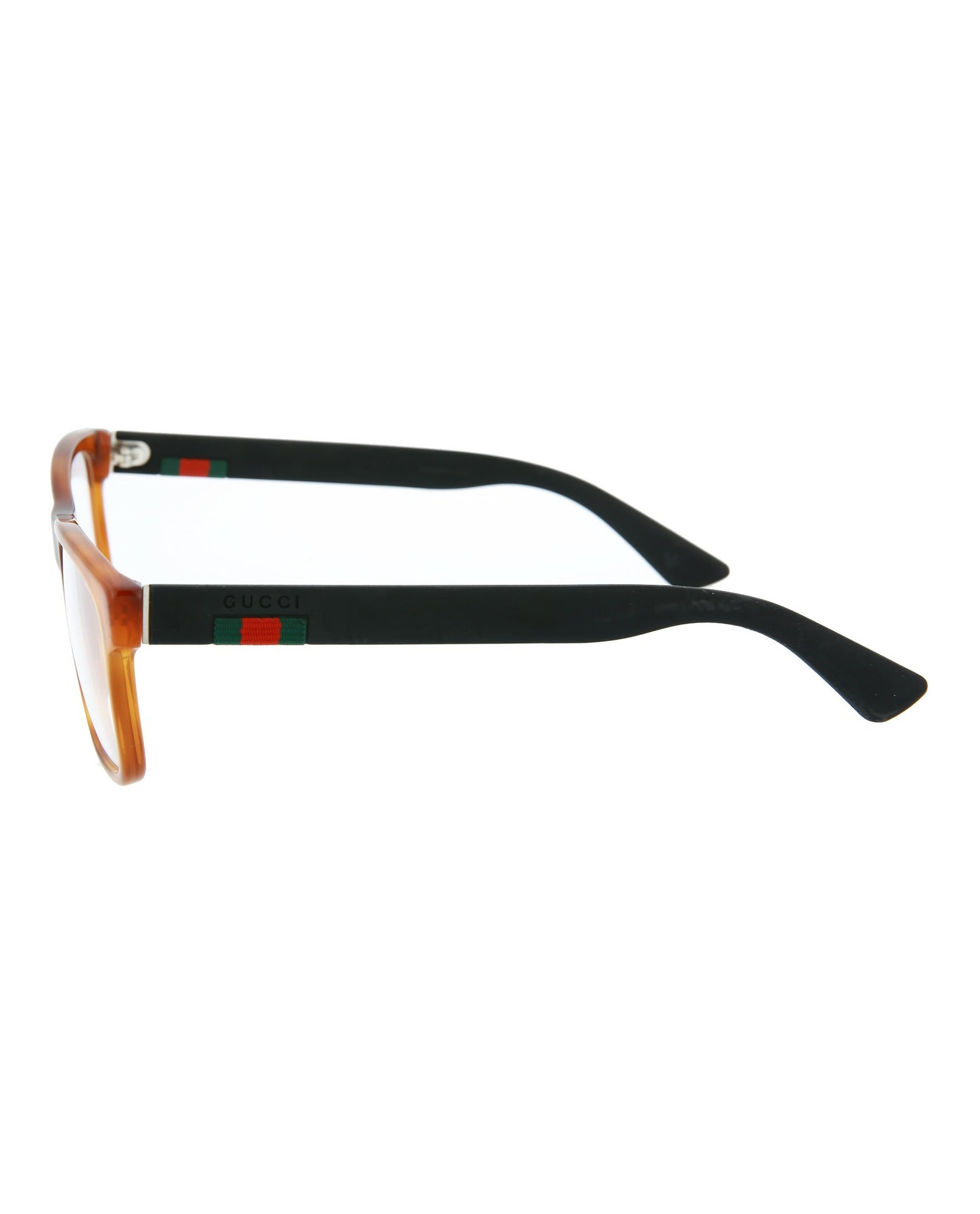 Gucci Gucci Mens Square/Rectangle Havana Black Transparent Fashion Designer Eyewear