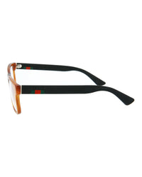 Gucci Gucci Mens Square/Rectangle Havana Black Transparent Fashion Designer Eyewear