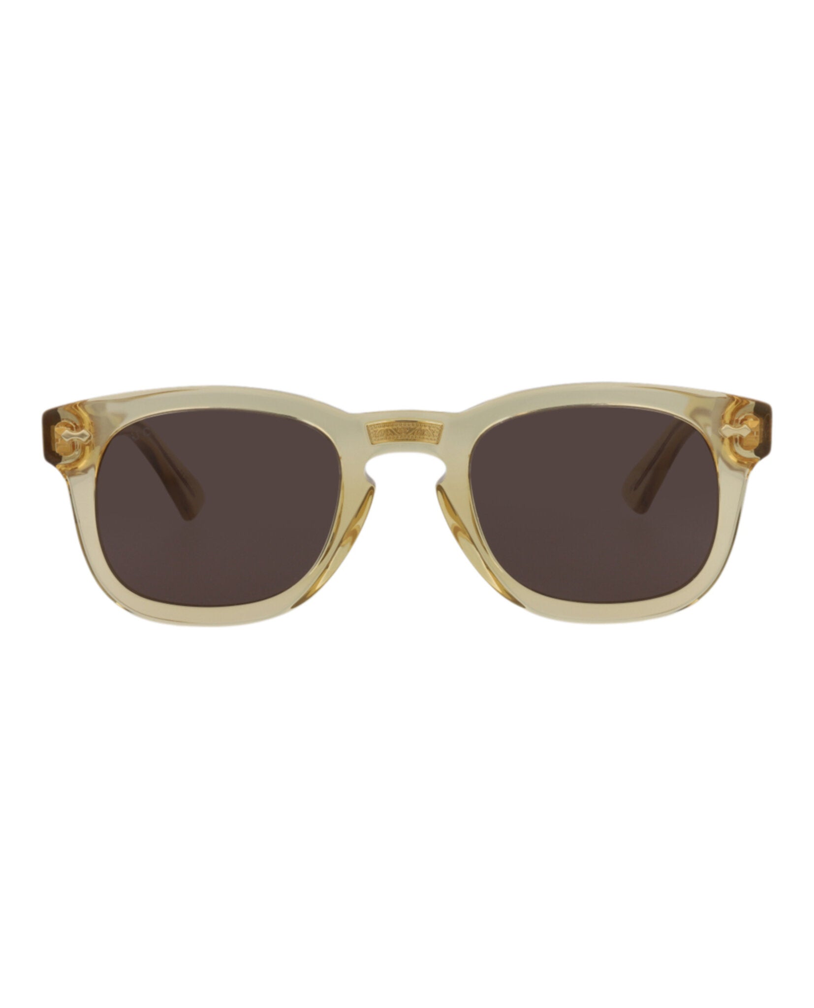 Gucci Gucci Unisex Square/Rectangle Brown Brown Grey Fashion Designer Eyewear