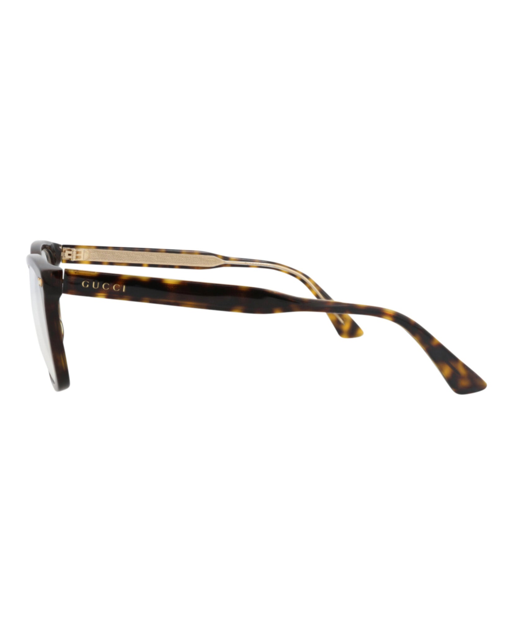 Gucci Gucci Unisex Square/Rectangle Havana Havana Transparent Fashion Designer Eyewear