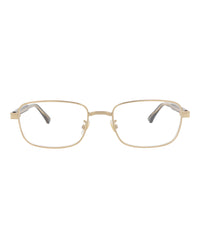 Gucci Unisex Square/Rectangle Gold Havana Transparent Fashion Designer Eyewear