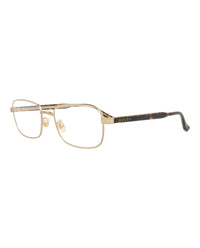 Gucci Unisex Square/Rectangle Gold Havana Transparent Fashion Designer Eyewear