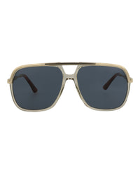 Gucci Gucci Unisex Aviator Brown Gold Blue Fashion Designer Eyewear