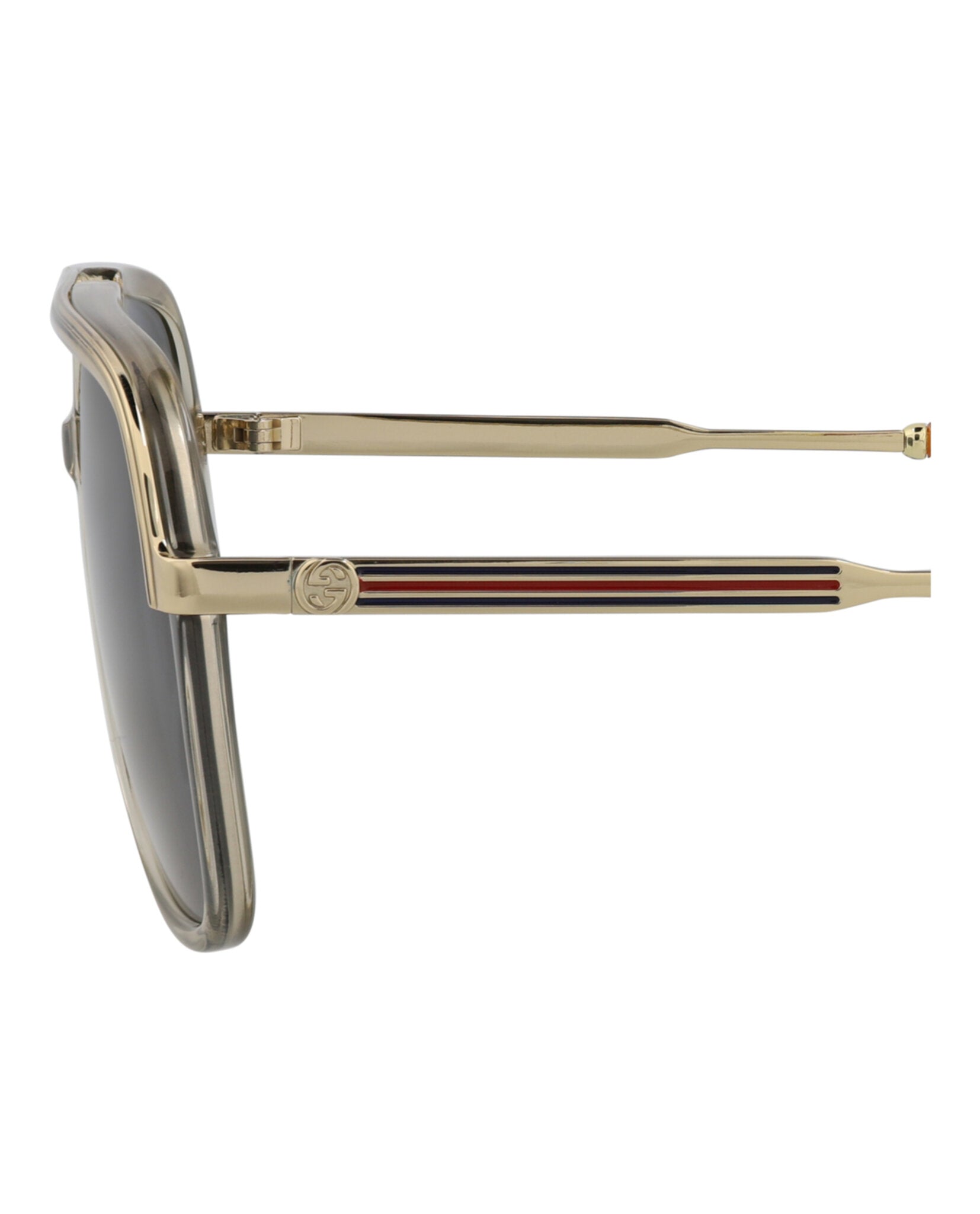 Gucci Gucci Unisex Aviator Brown Gold Blue Fashion Designer Eyewear