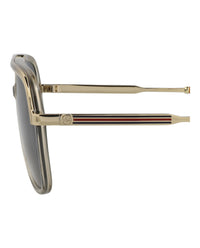 Gucci Gucci Unisex Aviator Brown Gold Blue Fashion Designer Eyewear