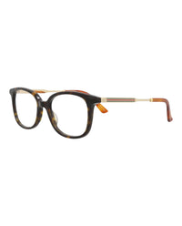 Gucci Gucci Womens Square/Rectangle Havana Gold Transparent Fashion Designer Eyewear