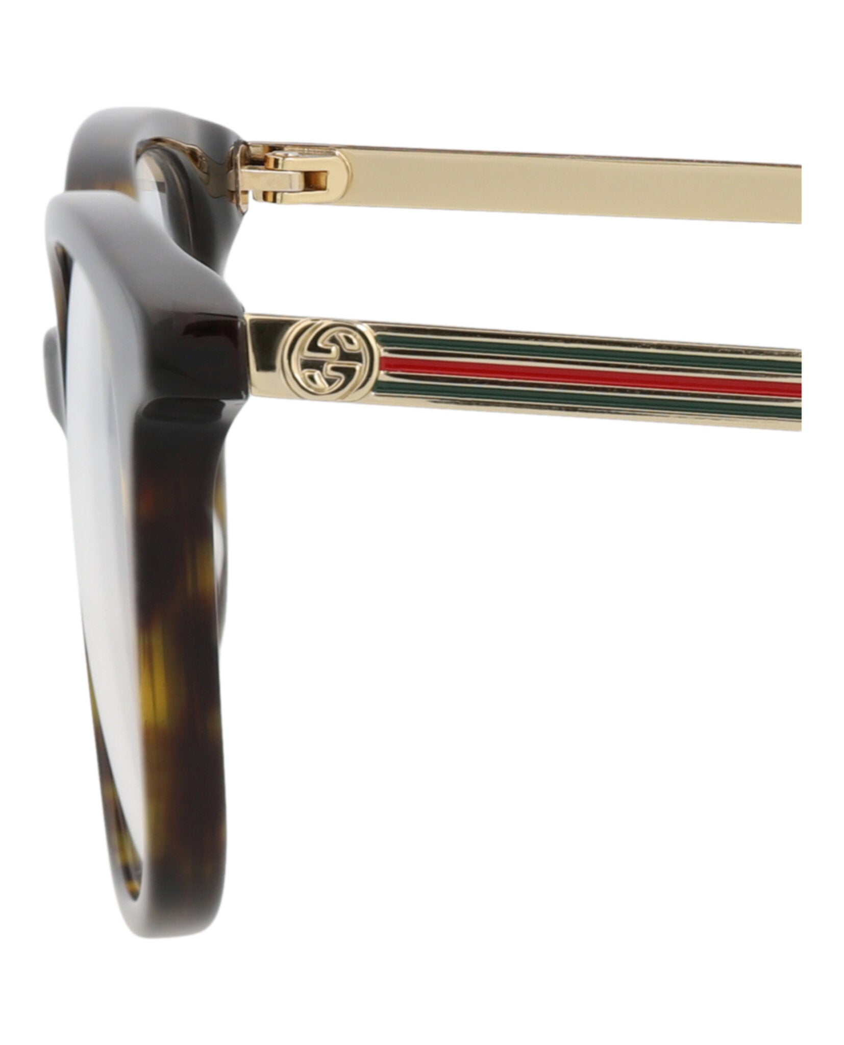 Gucci Gucci Womens Square/Rectangle Havana Gold Transparent Fashion Designer Eyewear