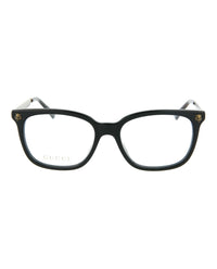 Gucci Womens Square/Rectangle Black Gold Fashion Designer Eyewear