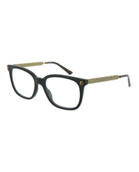 Gucci Womens Square/Rectangle Black Gold Fashion Designer Eyewear