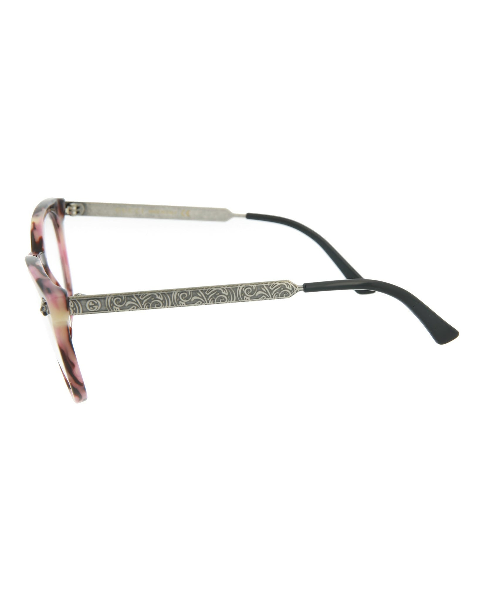 Gucci Gucci Womens Round/Oval Havana Silver Transparent Fashion Designer Eyewear