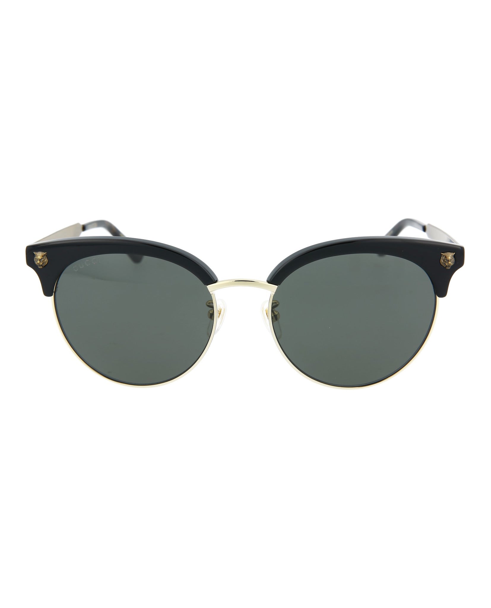 Gucci Womens Round/Oval Shiny Black Fashion Designer Eyewear