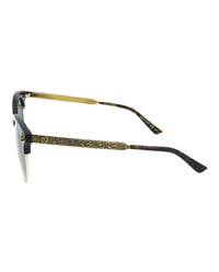 Gucci Womens Round/Oval Shiny Black Fashion Designer Eyewear