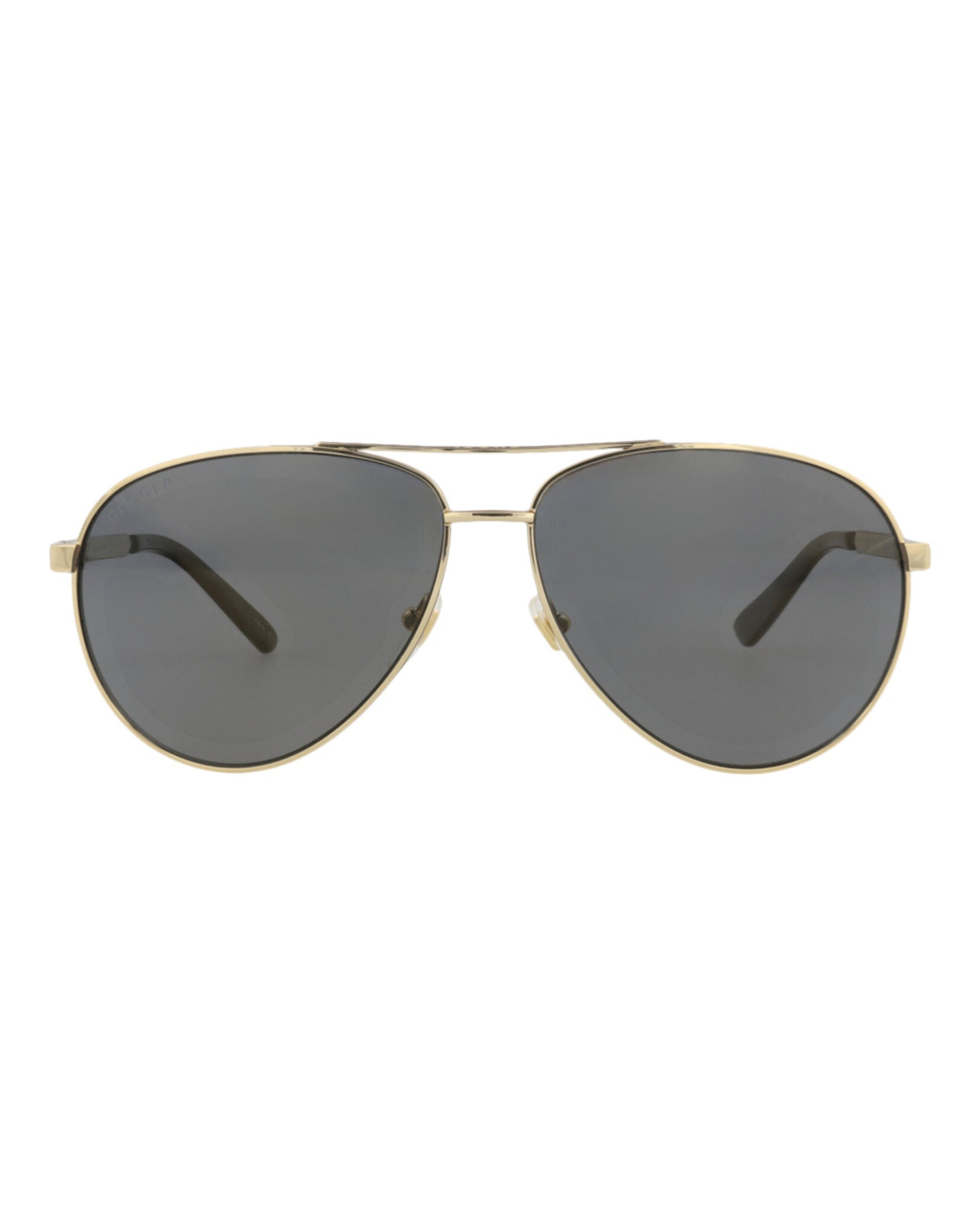 Gucci Gucci Mens Aviator Gold Gold Grey Fashion Designer Eyewear
