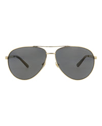 Gucci Gucci Mens Aviator Gold Gold Grey Fashion Designer Eyewear