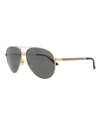 Gucci Gucci Mens Aviator Gold Gold Grey Fashion Designer Eyewear