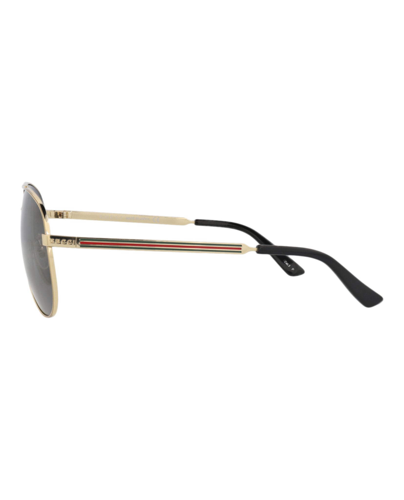 Gucci Gucci Mens Aviator Gold Gold Grey Fashion Designer Eyewear