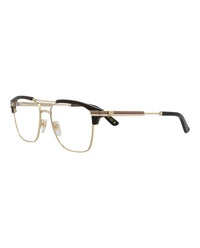 Gucci Mens Square/Rectangle Gold Gold Transparent Fashion Designer Eyewear