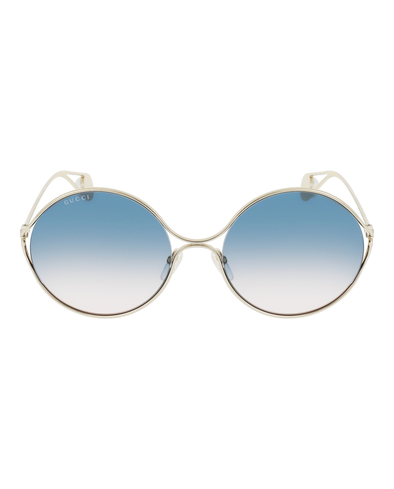 Gucci Womens Round/Oval Gold Gold Multicolor Fashion Designer Eyewear