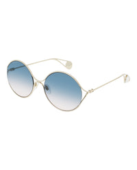 Gucci Womens Round/Oval Gold Gold Multicolor Fashion Designer Eyewear