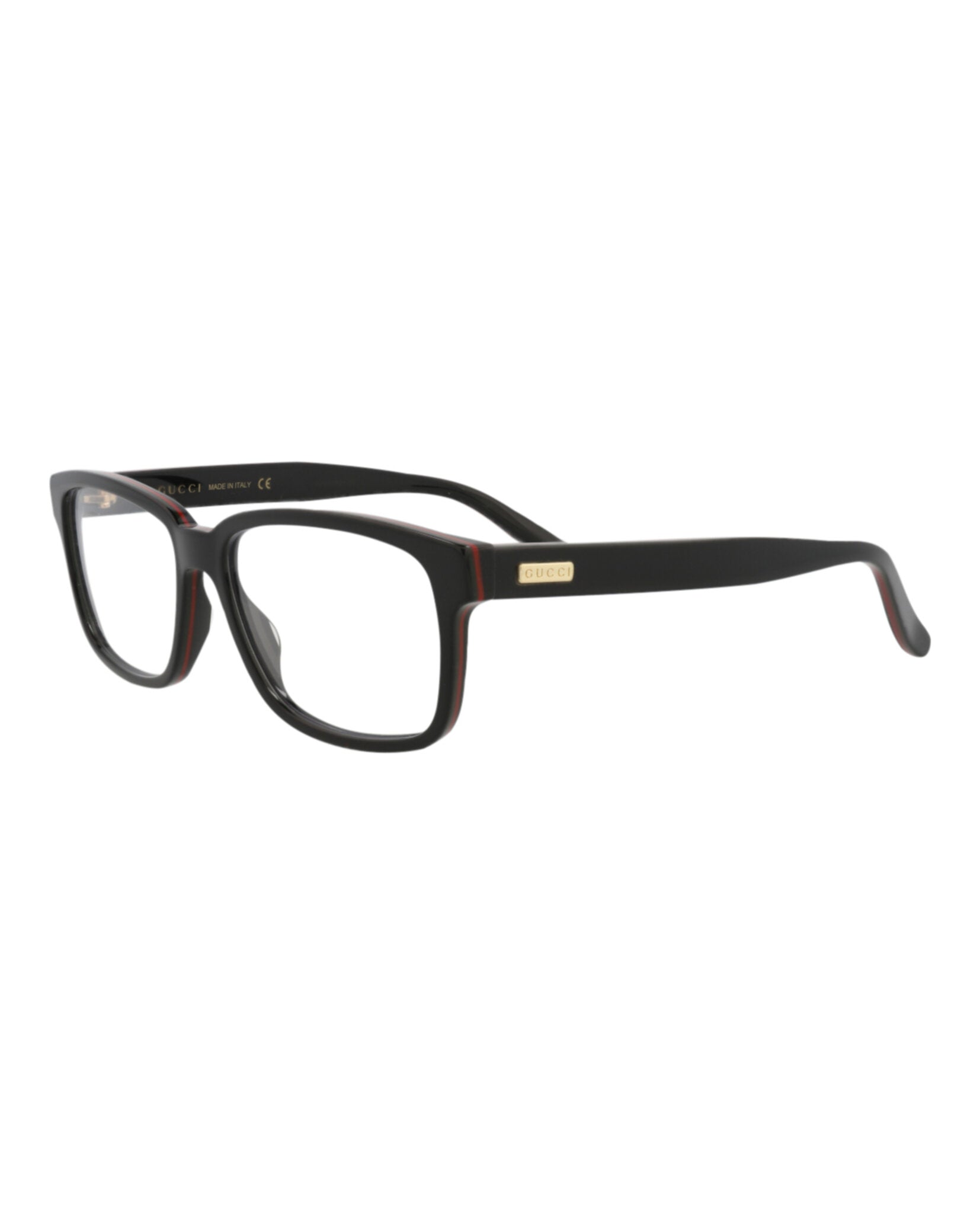 Gucci Gucci Unisex Square/Rectangle Black Black Transparent Fashion Designer Eyewear