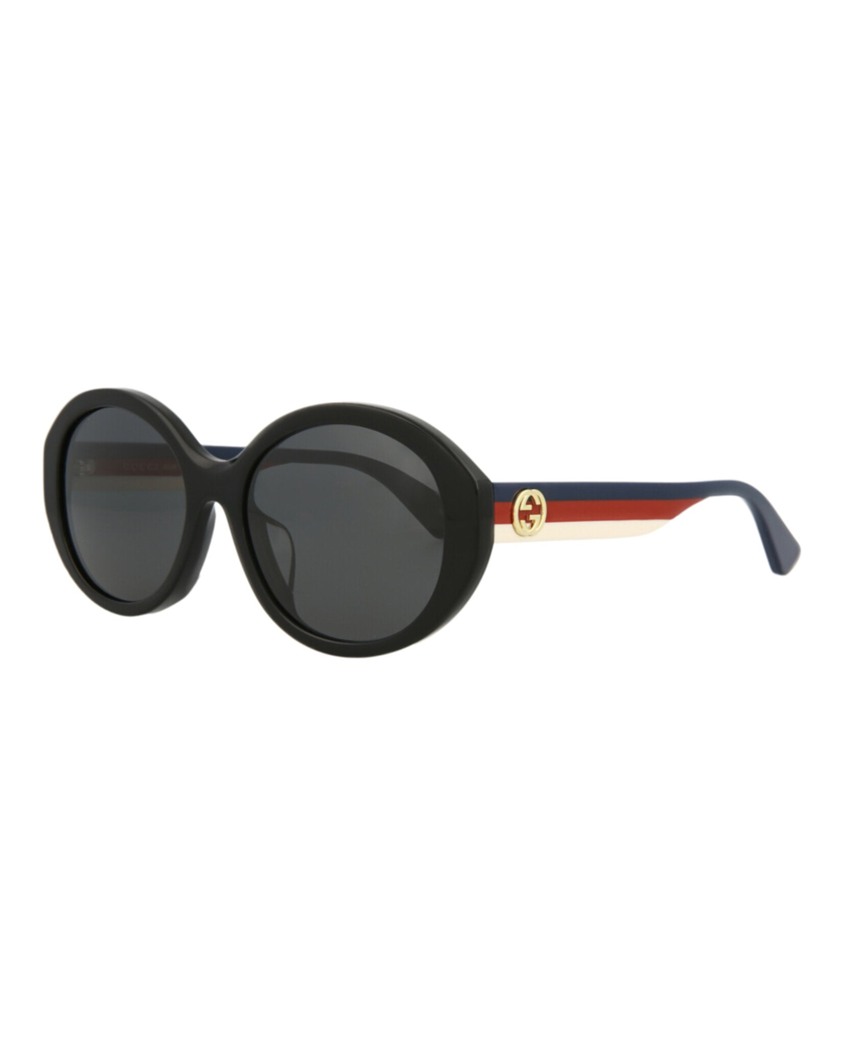 Gucci Womens Round/Oval Black Multicolor Grey Fashion Designer Eyewear