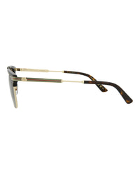 Gucci Mens Square/Rectangle Black Gold Grey Fashion Designer Eyewear