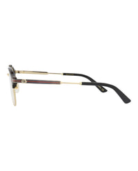 Gucci Mens Round/Oval Havana Gold Transparent Fashion Designer Eyewear