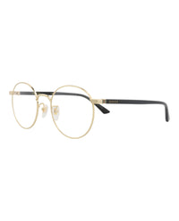 Gucci Unisex Round/Oval Gold Black Transparent Fashion Designer Eyewear