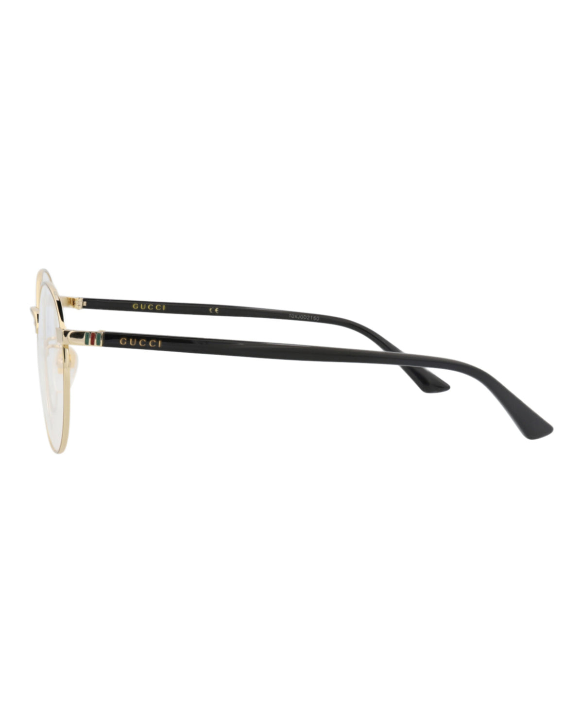 Gucci Unisex Round/Oval Gold Black Transparent Fashion Designer Eyewear