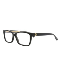 Gucci Womens Square/Rectangle Black Black Transparent Fashion Designer Eyewear