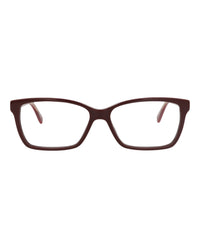 Gucci Womens Square/Rectangle Burgundy Burgundy Transparent Fashion Designer Eyewear