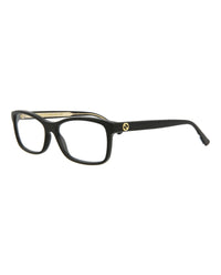 Gucci Womens Square/Rectangle Black Black Transparent Fashion Designer Eyewear