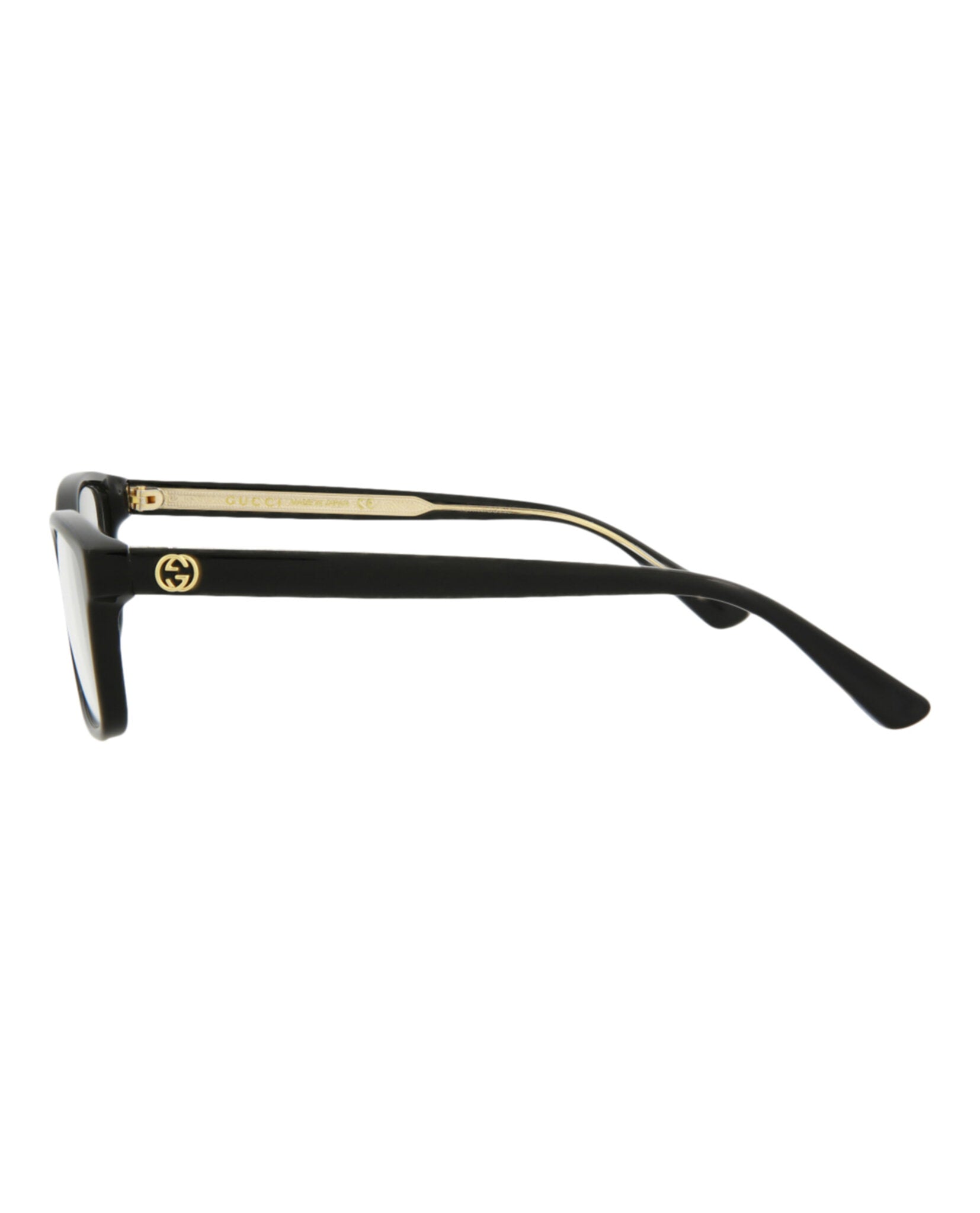 Gucci Womens Square/Rectangle Black Black Transparent Fashion Designer Eyewear