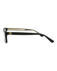 Gucci Womens Square/Rectangle Black Black Transparent Fashion Designer Eyewear