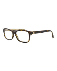 Gucci Womens Square/Rectangle Havana Havana Transparent Fashion Designer Eyewear