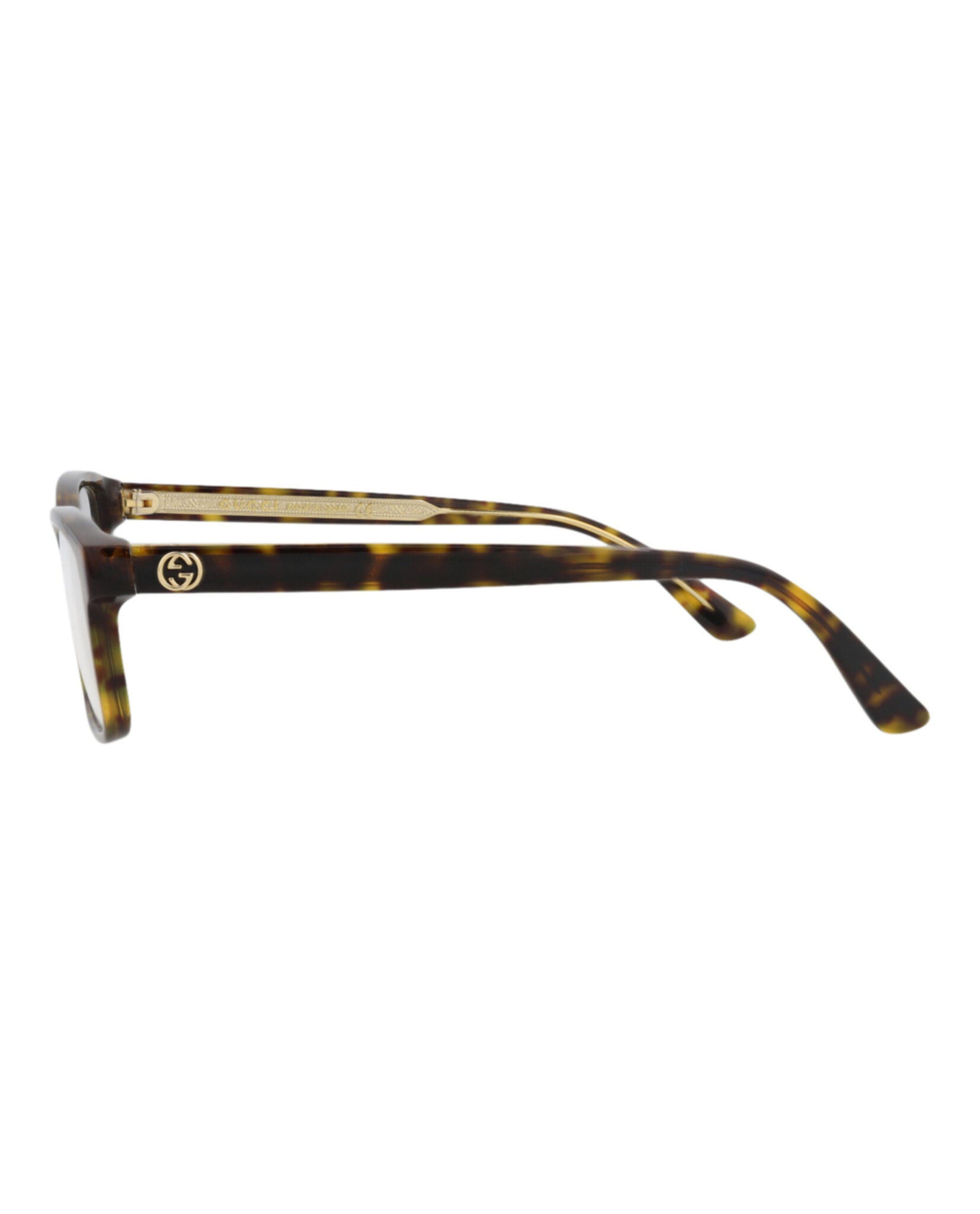 Gucci Womens Square/Rectangle Havana Havana Transparent Fashion Designer Eyewear