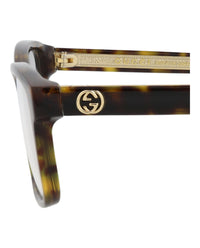 Gucci Womens Square/Rectangle Havana Havana Transparent Fashion Designer Eyewear