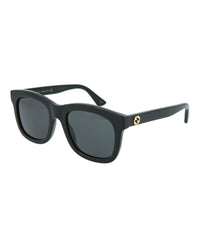Gucci Womens Square/Rectangle Black Black Grey Fashion Designer Eyewear