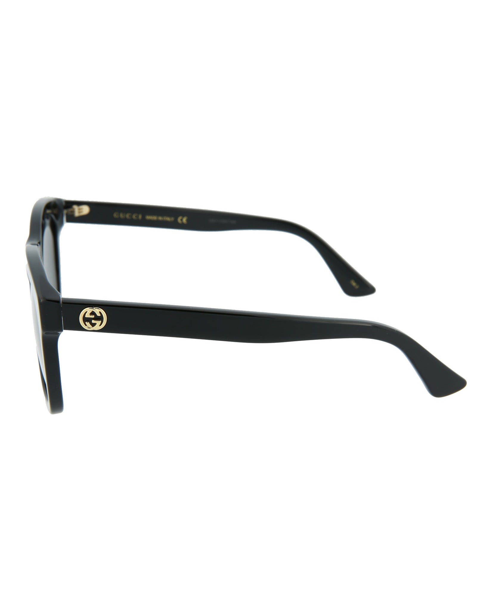 Gucci Womens Square/Rectangle Black Black Grey Fashion Designer Eyewear